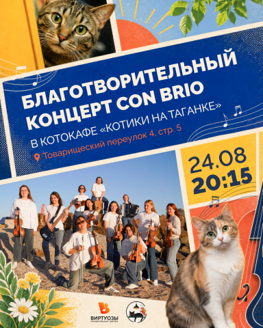 Благотворительный концерт Con Brio в "Котики на Таганке"